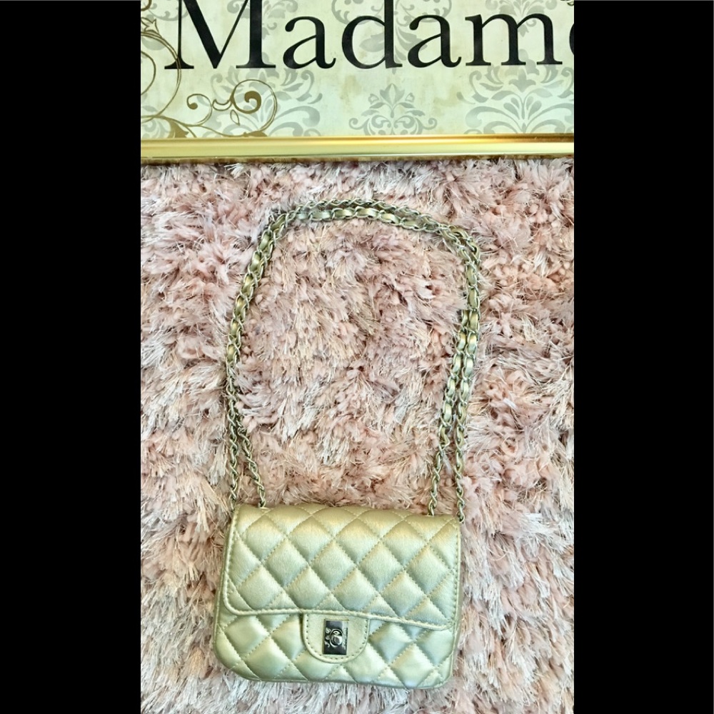 🌞GOLD Quilted Crossbody Purse🌞NWT🏷 - Picture 5 of 11